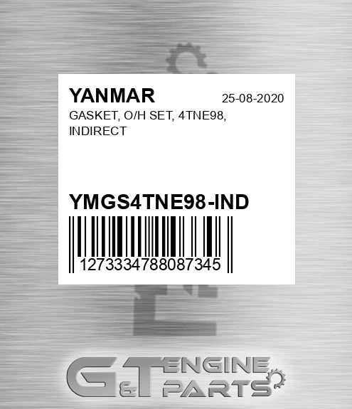 YMGS4TNE98-IND GASKET, O/H SET, 4TNE98, INDIRECT